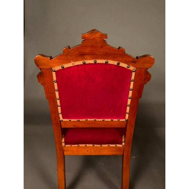 Pair of Late 19th Century American Eastlake Victorian Walnut Side Chairs, Circa 1890 For Sale - Image 10 of 16
