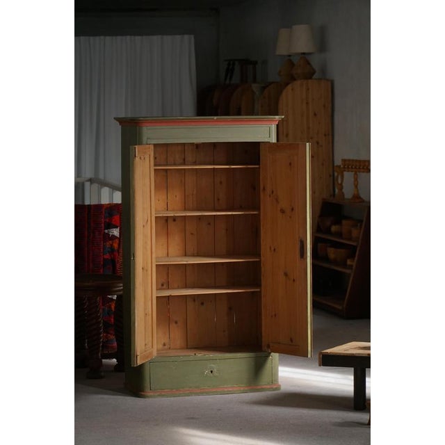 Antique Danish Painted Cabinet with Floral Motifs, 1800s For Sale - Image 6 of 18