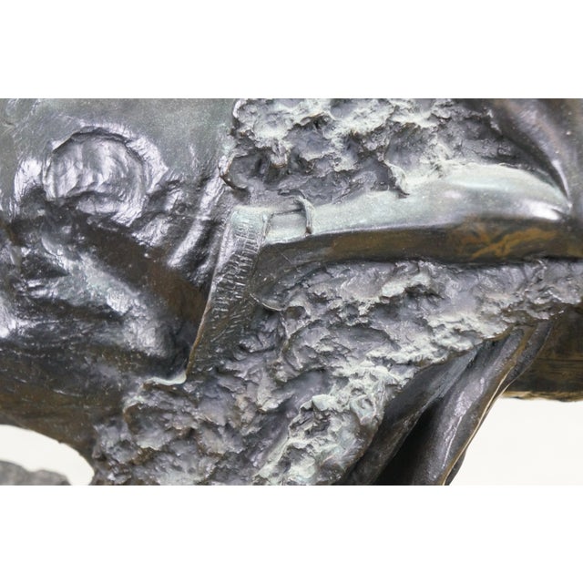 Mid 20th Century Frederic Remington Roman Bronze Works the Cheyenne Statue Sculpture 24" For Sale - Image 12 of 16