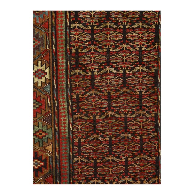 Traditional 1900 - 1909 Navy Antique Saraband Runner For Sale - Image 3 of 4