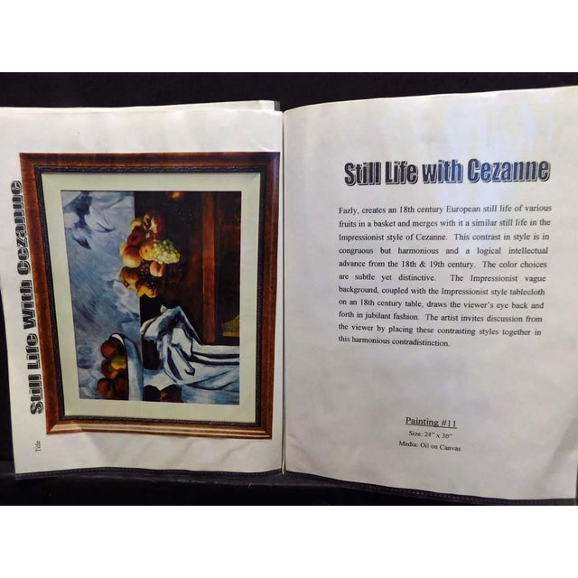 Fazly (Fazoil Ataullakhanov) "Still Life With Cezanne" Original Oil For Sale - Image 4 of 10