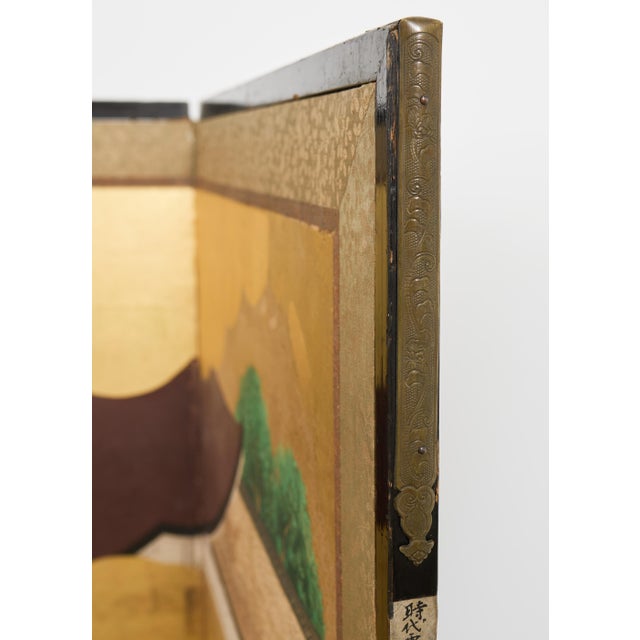 Pair Japanese Edo Six Panel Screens Legend of Minamoto For Sale - Image 14 of 18