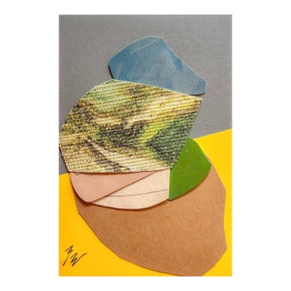 "Superbloom 8" Original Mixed-Media Collage on Paper by Zac Woodiel For Sale