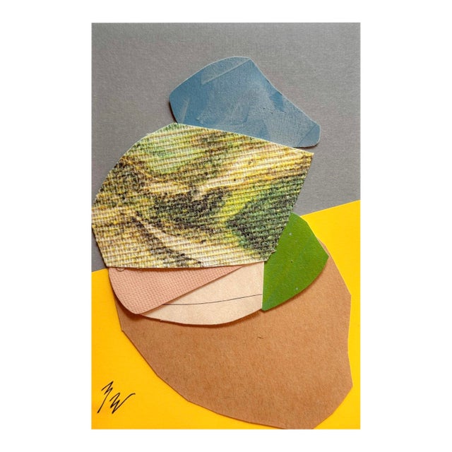 "Superbloom 8" Original Mixed-Media Collage on Paper by Zac Woodiel For Sale