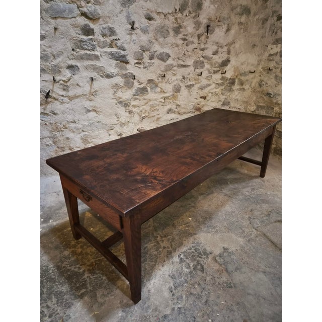 Brown Antique French Farmhouse Table, 1780 For Sale - Image 8 of 18