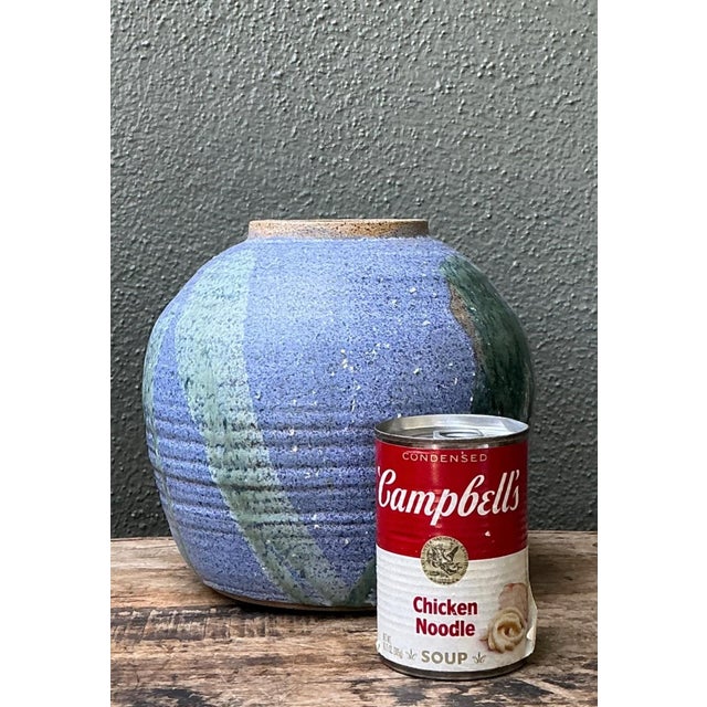 Vintage Drip Glaze Ceramic Vase For Sale - Image 14 of 14
