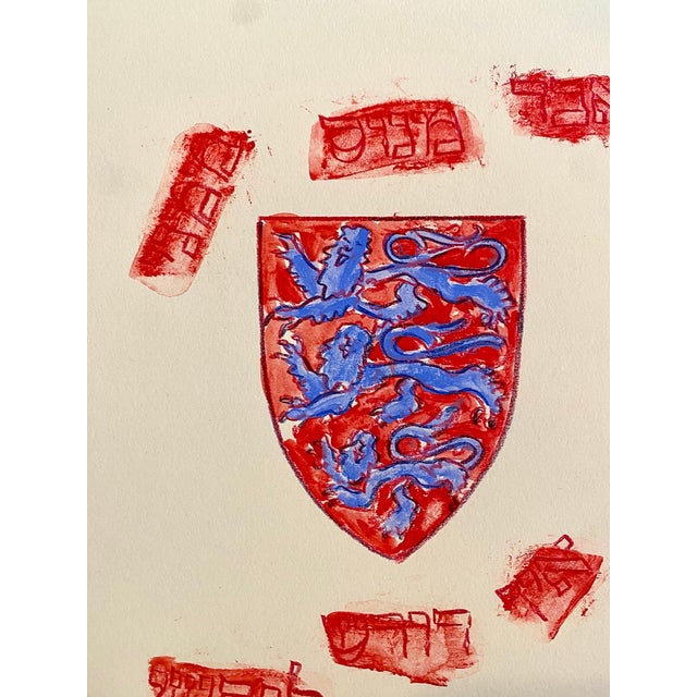 Blue Mark Podwal, Large Archival Pigment Print Judaica Lithograph Mark Podwal Jewish Hebrew Art, 2014 For Sale - Image 8 of 8
