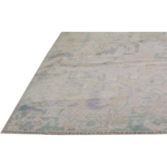 Turkish Vintage Turkish Oushak Hand Knotted Wool Rug, 6'x9'2" For Sale - Image 3 of 6