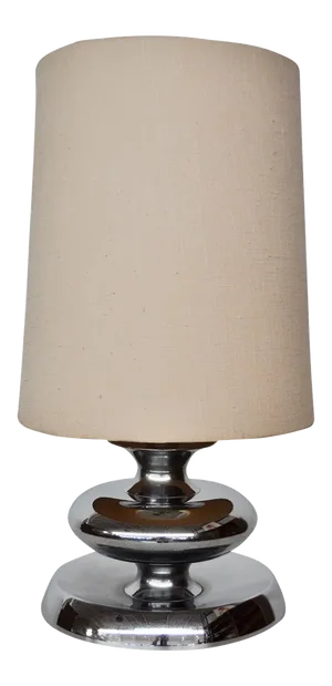 Italian Chrome Plating and Steel Table Lamp from Luci Italia, 1970s