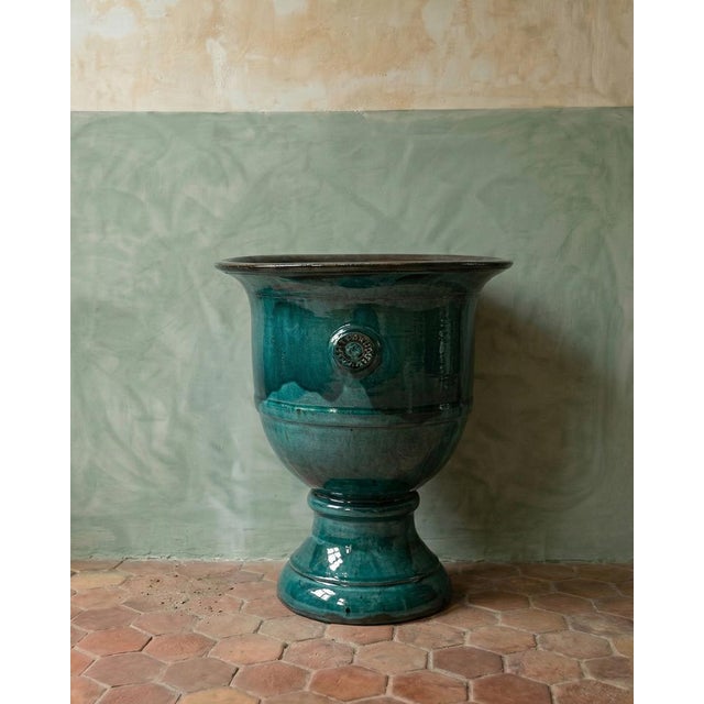 The Anduze Jar in a Petrol Glaze – From the sun-drenched potteries of southern France, this petrol-glazed Anduze jar...