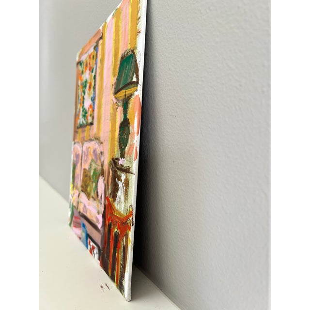 Traditional Painting of an Interior Original Artwork by Shann Spishak For Sale - Image 3 of 6