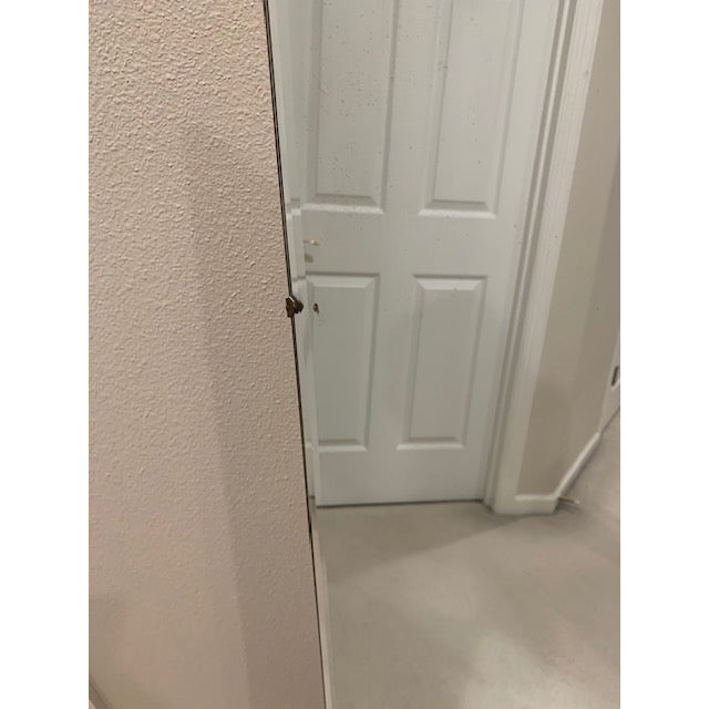 Vintage 1950's Mid Century Modern Wall Mirro Beveled Edges For Sale - Image 4 of 14