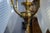 Antique Victorian Hubbell Opalescent Swirl Glass 4 Light Pendant Chandelier 38" For Sale - Image 12 of 14
