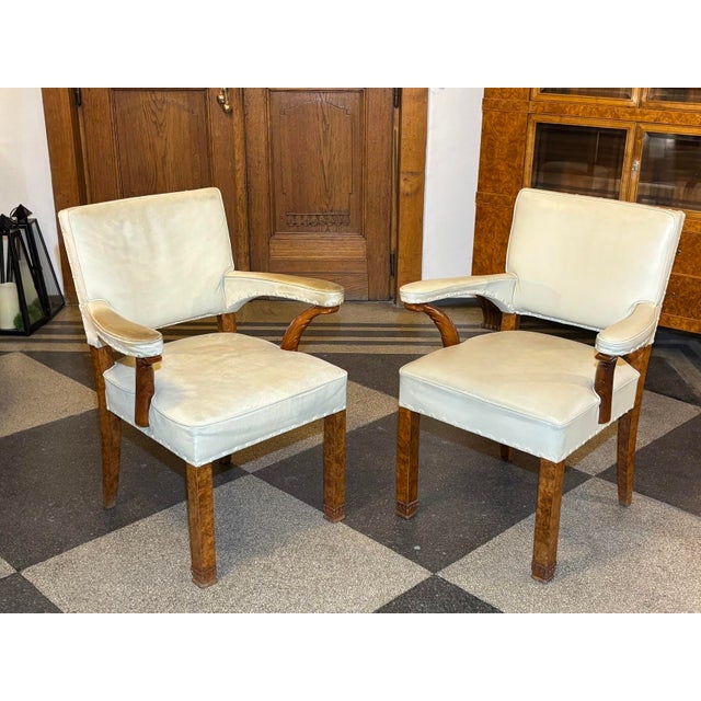1920s Art Deco Dining Table and Chairs in Birds-Eye Maple, 1920s, Set of 9 For Sale - Image 5 of 13