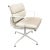 This set of 4 Charles and Ray Eames EA208 Soft Pad Chairs designed by Herman Miller features luxurious white leather...