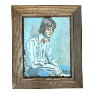 Vintage Portrait Painting of Man For Sale