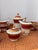 Burgundy Vintage Carlsbad Fine China, Gloria, Tea Set With Service for 12, Czechoslovakia, C. 1930s For Sale - Image 8 of 13
