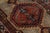 Gemstone Vintage Hand-Knotted Kurdish Long Runner Rug With Diamond Medallions in Terracotta, Camel, and Indigo For Sale - Image 7 of 9