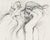 James L. Bruch 1960s “The Bored Reader” Graphite Drawing For Sale - Image 4 of 8