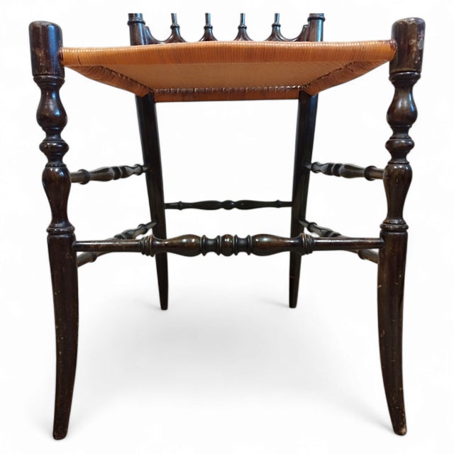 Cherrywood Chiavarine Chairs attributed to Giuseppe Gaetano Descalzi, 1920s, Set of 6 For Sale - Image 14 of 18