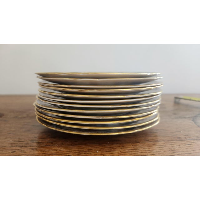 English Vintage Shelley Sheraton 13291 Blue & Gold Bone China 16-Piece Serving Set For Sale - Image 3 of 18