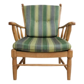 Vintage Danish Lounge Chair in Oak by Henning Kjærnulf, 1960s For Sale