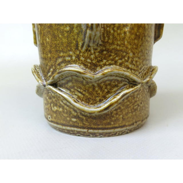 Vintage Handmade Four Faces Vase in Ceramic, 1960s For Sale - Image 11 of 18