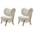 Set of 2 moonlight sheepskin tmbo lounge chairs by mazo design dimensions: w 90 x d 68.5 x h 87 cm materials: oak,...
