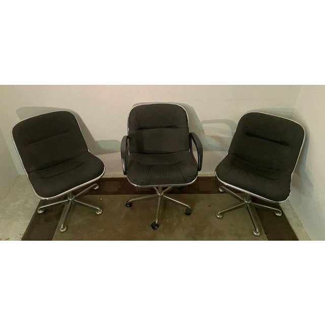 20th-Century Swivel Chairs, Set of 3 For Sale - Image 11 of 12