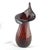 Mid 20th Century Walter Blenko Jack in the Pulpit Glass Amberina Ribbed Signed Vase For Sale - Image 5 of 8