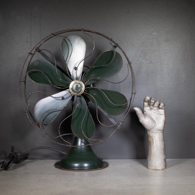 Antique Commandair 16 Inch Oscillating Fan c.1934 For Sale In San Francisco - Image 6 of 9