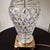 Waterford Crystal Vintage Wedgwood Waterford Crystal Glandore Crescent Brass Table Lamp For Sale - Image 4 of 7