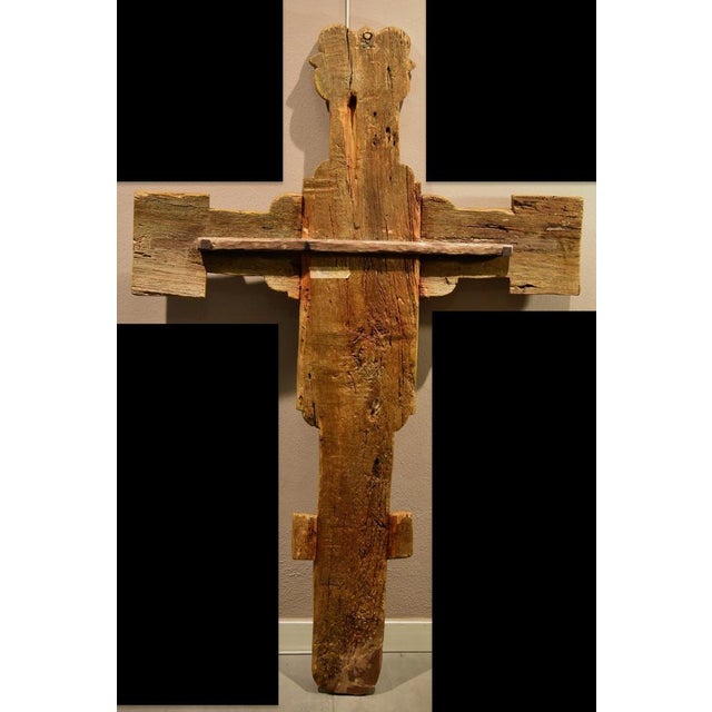 Religious Artist, 14th Century Style Crucifix, Tempera on Panel For Sale - Image 11 of 16