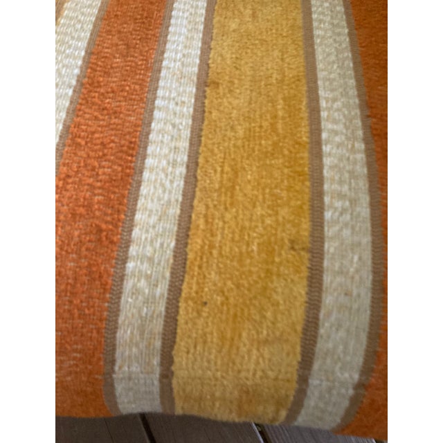 Harvey Probber 1960s Harvey Probber Style Silvercraft Low Profile Tuxedo Couch in Original Striped Velour Fabric For Sale - Image 4 of 9