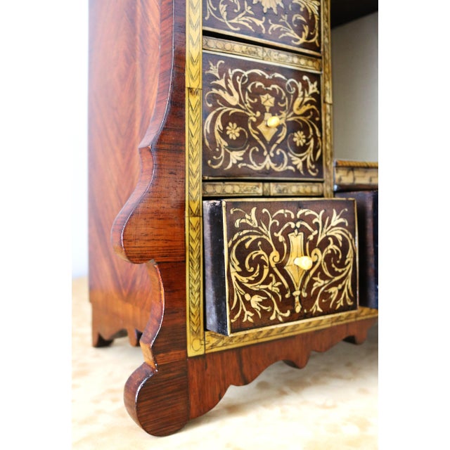 18th Century Baroque Inlaid Coin Cabinet For Sale - Image 14 of 18