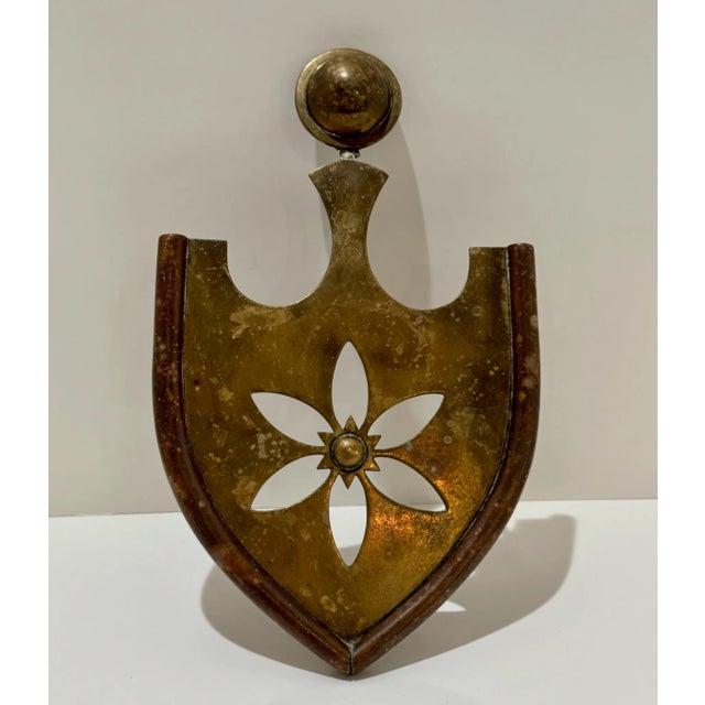 Antique English Brass Hearth Trivet, c. 1890 – Victorian Fireplace Accessory Bring some old-world charm to your home with...