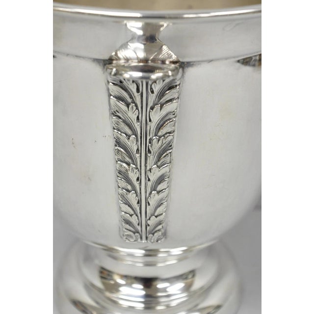 Sheffield Silver Co. Vintage Sheffield English Regency Silver Plated Champagne Chiller Ice Bucket For Sale - Image 4 of 17