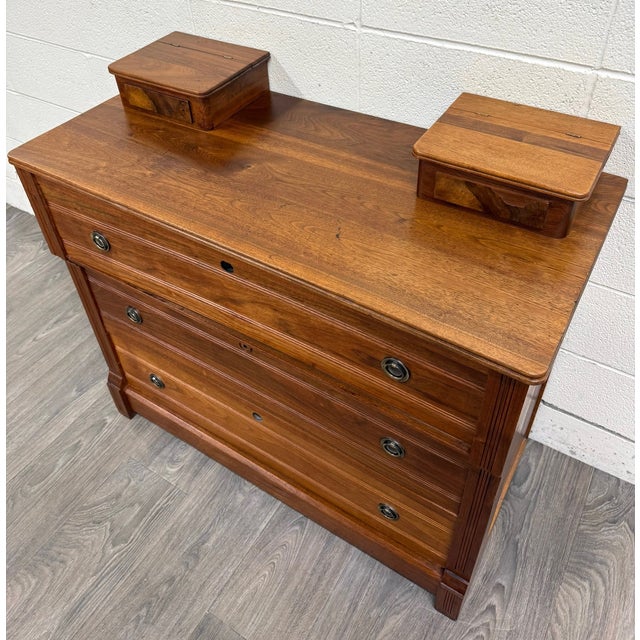 Antique Abernathy Furniture Co. 19th Century Victorian Walnut Chest of Drawers For Sale - Image 4 of 15
