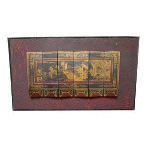 19th Century Chinese Gilt Inkwash Painted Screen