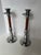Vintage Reed & Barton candlestick holders in wood and pewter. They are a nice modern day twist to the classic English...