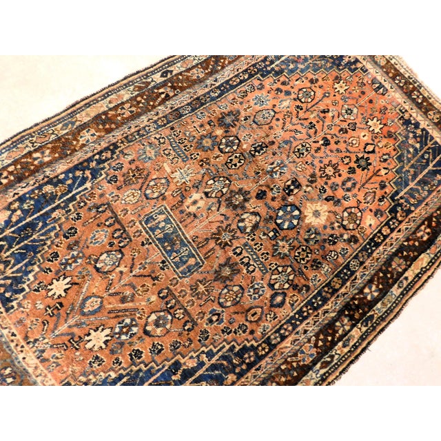 Antique Hand Knotted Persian Rug. 3'7"x 5'7" For Sale - Image 11 of 18