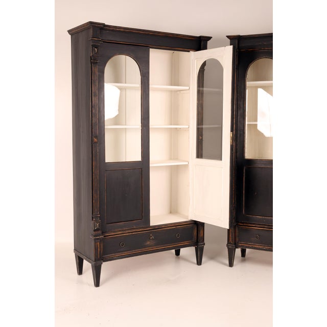 Hand-Painted Pine Display Cabinets, 1880, Set of 2 For Sale - Image 11 of 17