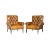 Set of Antique Regency Bolster Brown Leather Library Armchairs For Sale