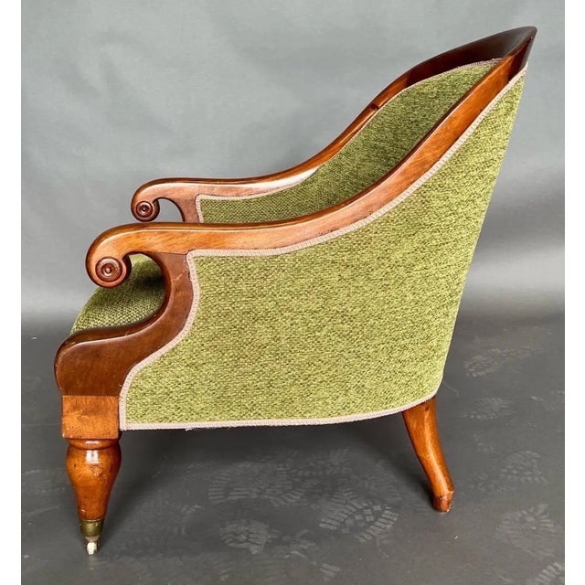 19th Century 19th Century English Mahogany Library Chair For Sale - Image 5 of 10