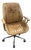 Acme Hamilton Industrial Coffee Leather Channel-Stitched Swivel Task Chair For Sale