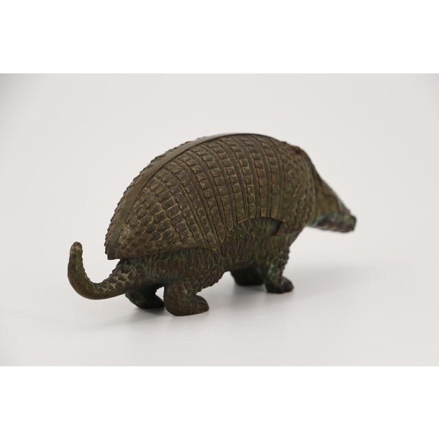 19th Century Victorian Bronze Armadillo Inkwell For Sale - Image 9 of 15