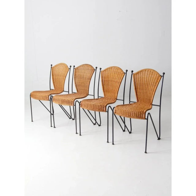 Set of 4 Frederic Weinberg Style Side Chairs Ca 1960 For Sale - Image 4 of 12