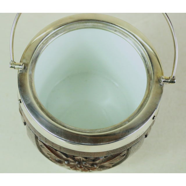 Late 19th Century Late 19th Century English Oak and Silver Biscuit Barrel For Sale - Image 5 of 6