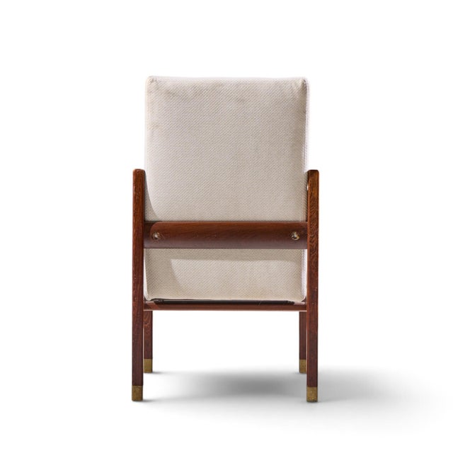 Kofod Larsen for Selig Megiddo Queen of Sheba Mid Century African Wenge Wood and Brass Chair For Sale In Chicago - Image 6 of 9