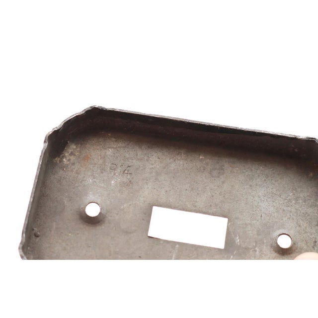 Mid 20th Century Reclaimed Steel Toggle Switch Cover Wall Plate For Sale - Image 5 of 5